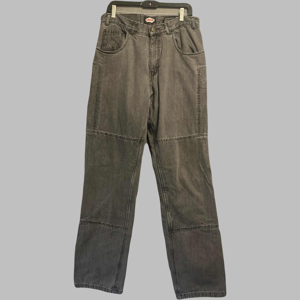 Sliders Kevlar Reinforced Motorcycle Riding Jeans Mens 32x36 Gray Denim